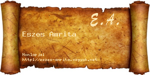 Eszes Amrita névjegykártya